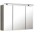 СИВ ГОРЕН ОГЛЕДАЛЕН ШКАФ ЗА БАНЯ ТИМБЪР С LED ОСВЕТЛЕНИЕ 90/20/65h