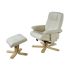 БЕЖОВО РЕЛАКС КРЕСЛО СТАР 79/96/73 СМ С ТАБУРЕТКА, ФУНКЦИЯ РЕЛАКС, МАСИВ, ЕКО КОЖА