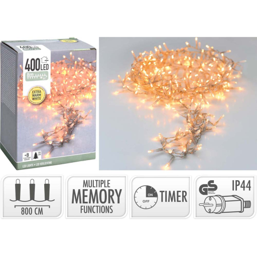 LED КОЛЕДНИ ЛАМПИЧКИ 8 ФУКНЦИИ 8 МЕТРА 400 БР.