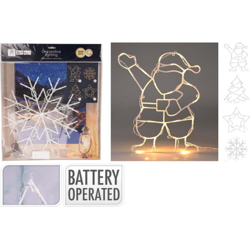LED КОЛЕДНА ФИГУРА ТОПЛА СВЕТЛИНА АСОРТИ