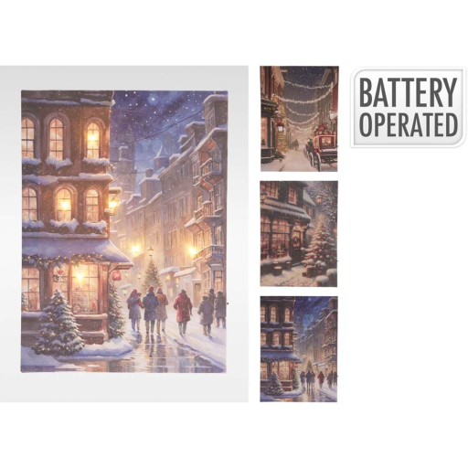 LED КОЛЕДНА КАРТИНА АСОРТИ 28/38 СМ
