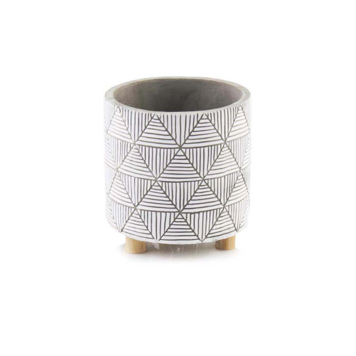 КЕРАМИЧНА КАШПА С КРАЧЕТА КРЪГЛА Ф14/15 CM