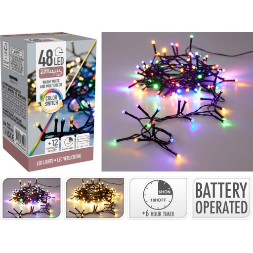 LED КОЛЕДНИ ЛАМПИЧКИ 48БР. 350СМ