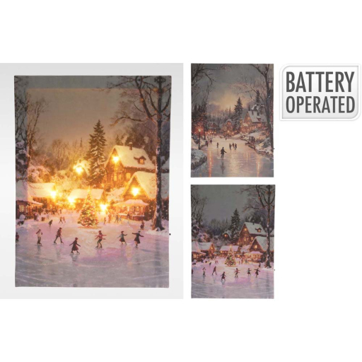 LED КОЛЕДНА КАРТИНА АСОРТИ 28/38 СМ