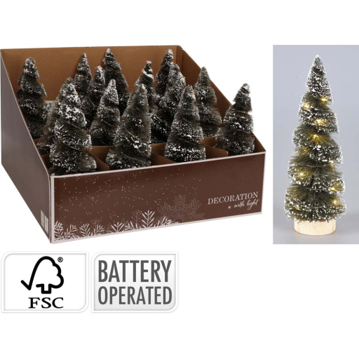 LED КОЛЕДНА СТАТУЕТКА ЕЛХА 20СМ