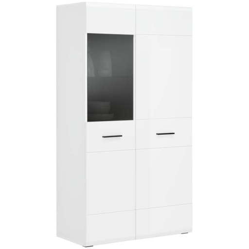 ВИТРИНА ЗА ОКАЧВАНЕ АВАНТИ С 1 ВРАТА 60/41.6/206.2 СМ БЯЛ ГЛАНЦ