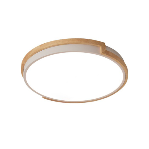 FINESS MAT WHITE+WOODEN LED ТАВАННА ЛАМПА 35W Ф40 СМ