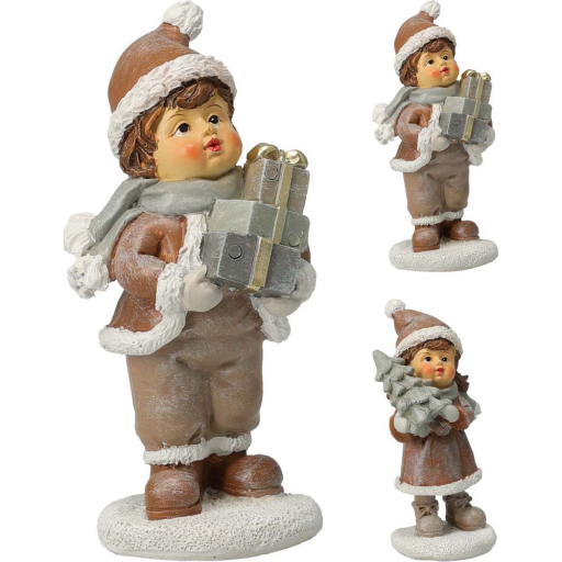 КОЛЕДНА ДЕКОРАТИВНА ФИГУРА ДЕТЕ АСОРТИ 12 СМ