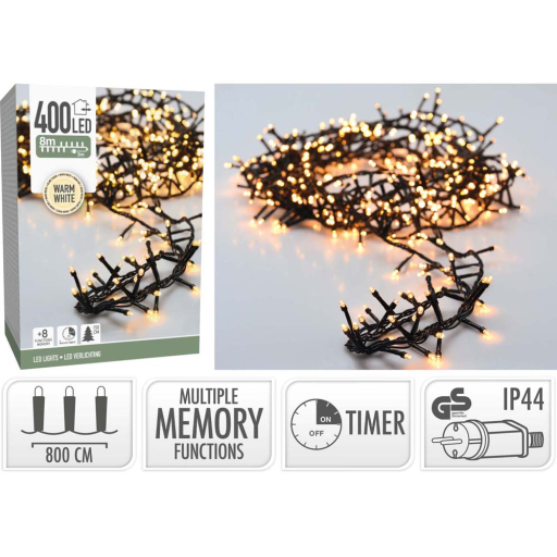 LED КОЛЕДНИ ЛАМПИЧКИ 8 ФУНКЦИИ 8 МЕТРА 400 БР.